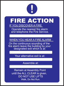 SAFETY SIGN (SAV) | Fire Action